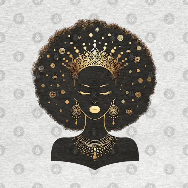 Afrocentric Queen Gold by Graceful Designs